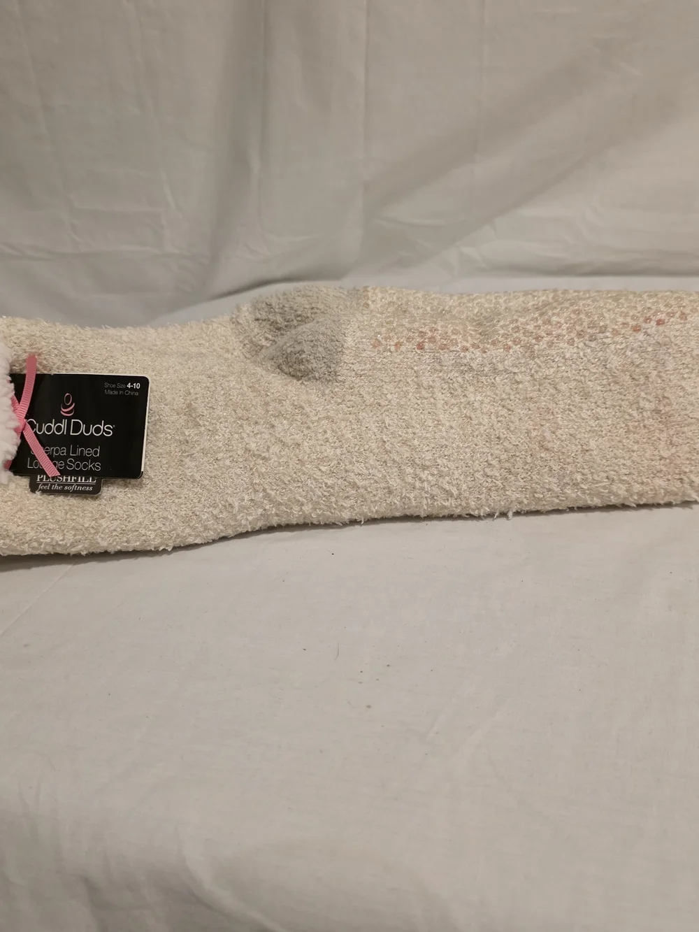 Lot of 4 Pairs Cuddl Duds Sherpa Lined Lounge Socks Women's Size 4-10 NWT